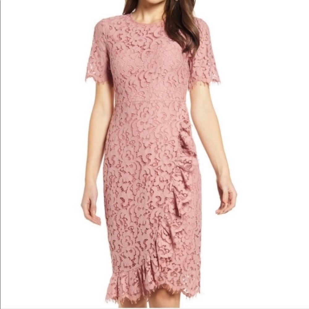 Rachel Parcell Pink Lace Dress